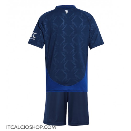 Manchester United Seconda Maglia Bambino 2024-25 Manica Corta (+ Pantaloni corti)